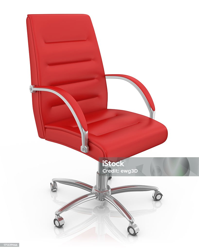 Fotel biurowy - Zbiór zdjęć royalty-free (Czerwony)