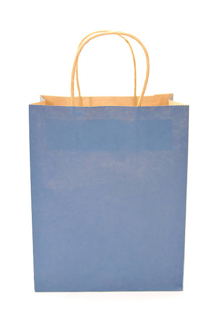 Single shopping bag stock photo