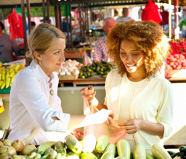 istock Women at market. 171339604