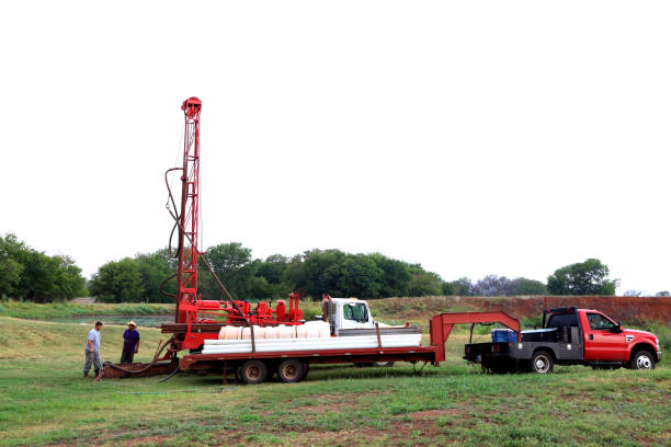 Water Well Drilling Rig stock photo