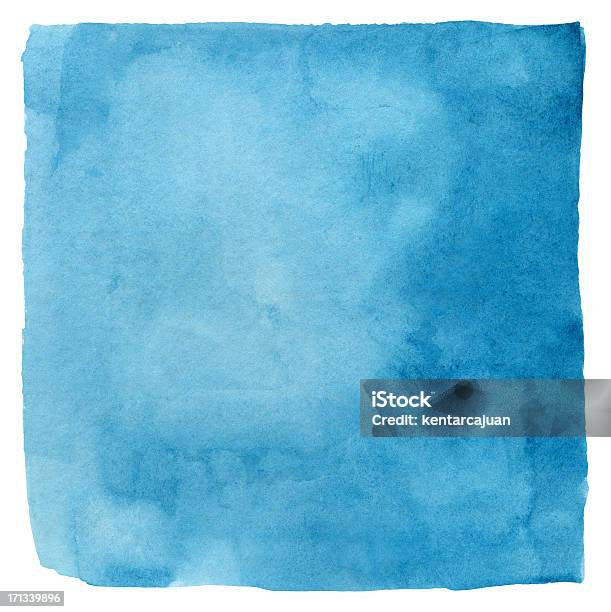 Makayan Azul Watercolour Square Foto de stock y más banco de imágenes de Pintura de acuarela - Pintura de acuarela, Azul, Con textura