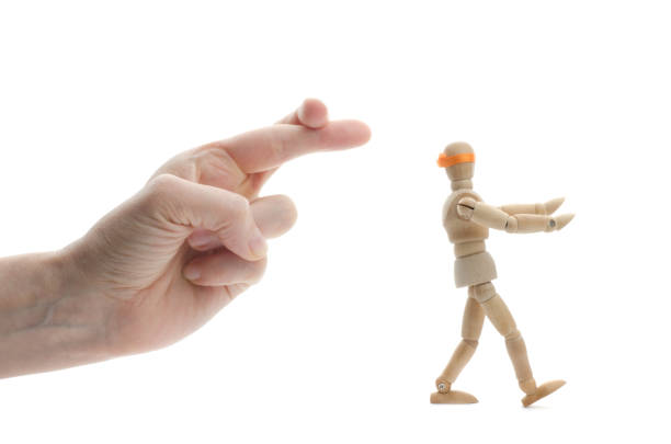 istock Wooden Mannequin walking blind 171340090