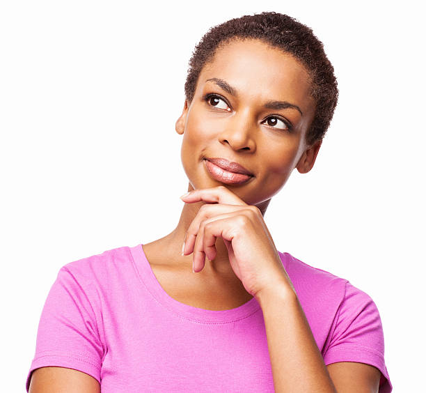 istock African American Woman Daydreaming - Isolated 171340320