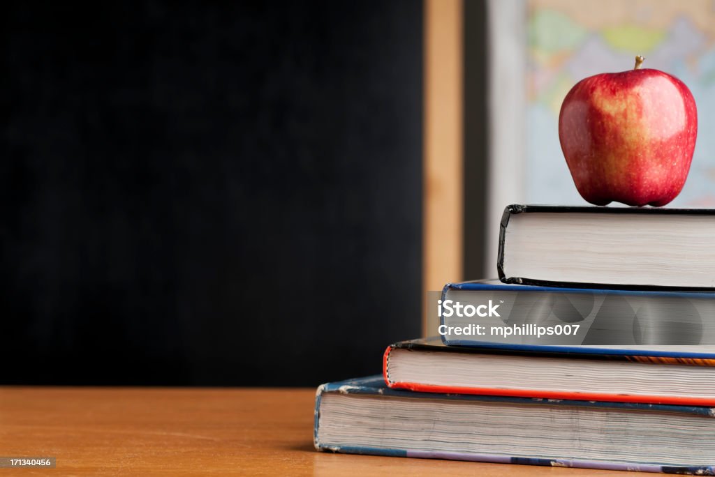 Zurück to School - Lizenzfrei Apfel Stock-Foto