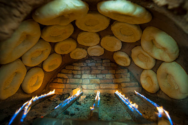 istock Central Asia style bread baked in stove 171340464