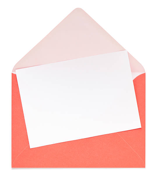 envelope vermelho - blank message imagens e fotografias de stock