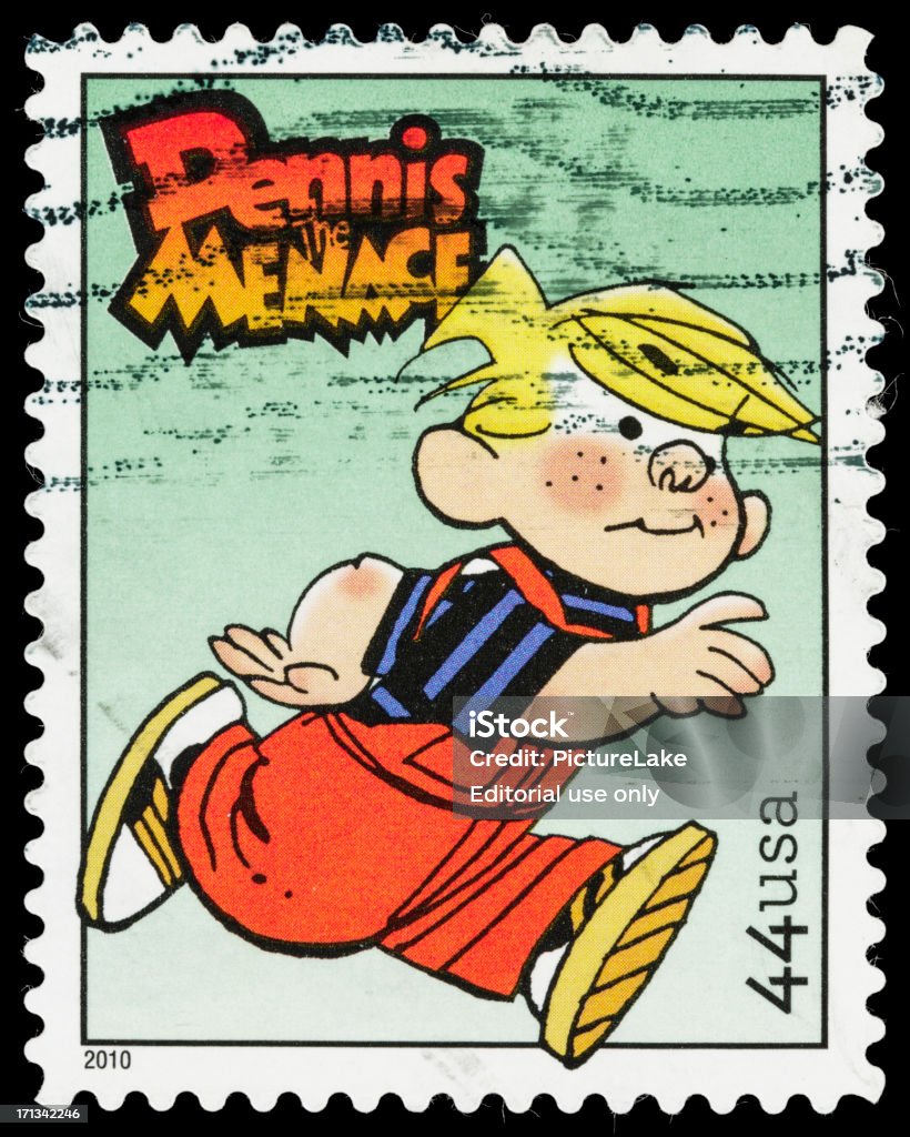 Usa Dennis The Menace Postage Stamp Stock Photo - Download Image Now -  Threats, Cancellation, Dennis - iStock