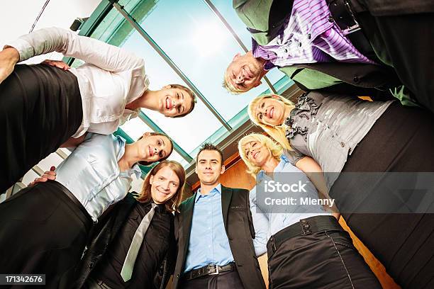 Business Team Together In Circle Stock Photo - Download Image Now - Active Seniors, Adult, Adults Only