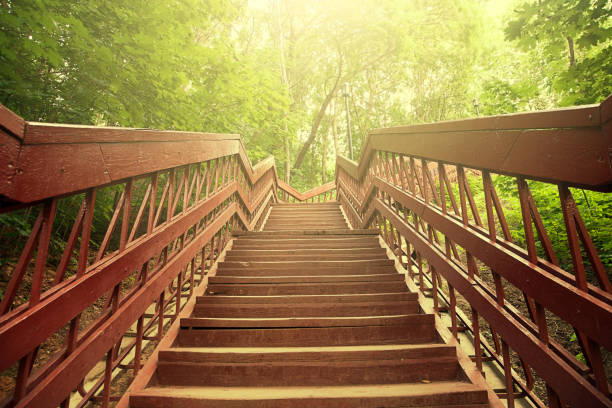 istock staircase in the garden 171342897