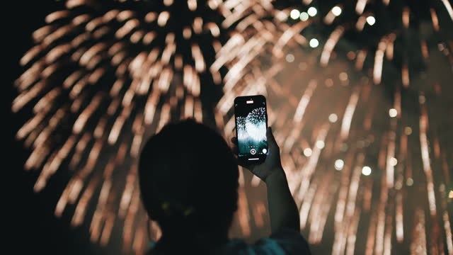 Capturing New year Celebration Shooting Fireworks at night