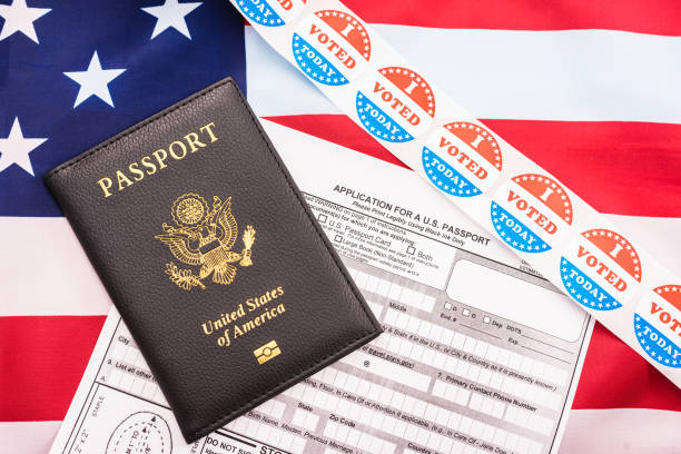 istock New American voters identify themselves with their new passport. 1713430497