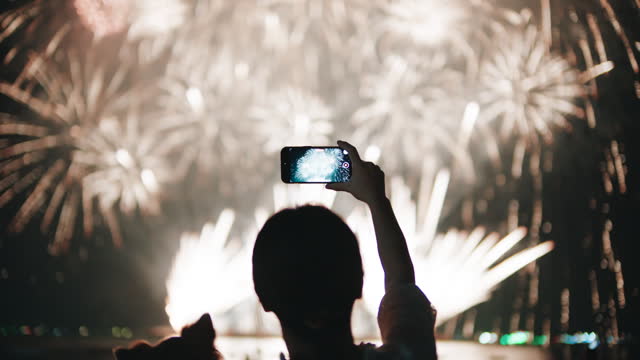 Capturing New year Celebration Shooting Fireworks at night