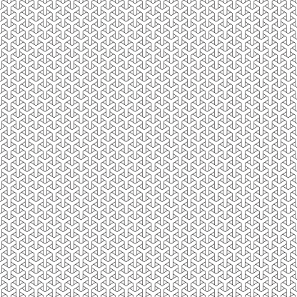 abstract black line interlocking lattice seamless background pattern