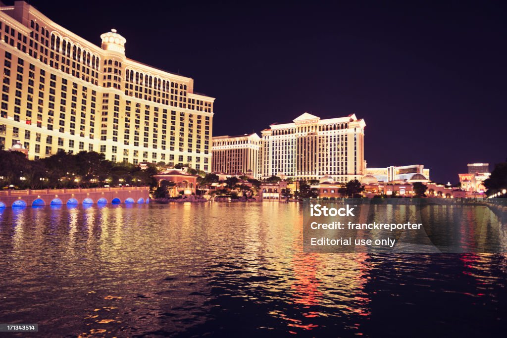 Bellagio Hotel i Fontanna w Las Vegas - Zbiór zdjęć royalty-free (Ameryka Północna)
