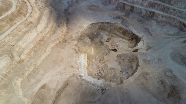 istock Aerial view of a open-pit quarry 1713435196