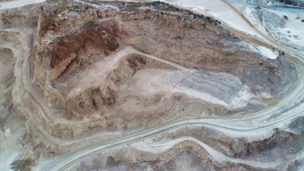 istock Aerial view of a open-pit quarry 1713444280