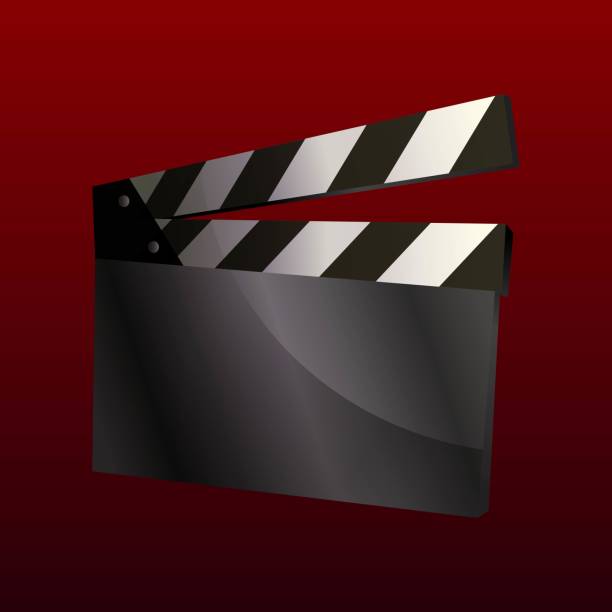 istock Film clapperboard isolated. Blank movie clapper cinema illustration 1713445500