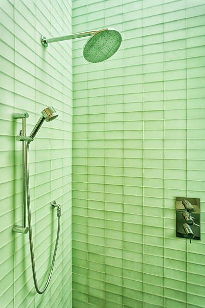 istock Green Glass Tile Shower 171344876