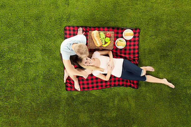 istock Romantic couple at picnic in a park 171345445