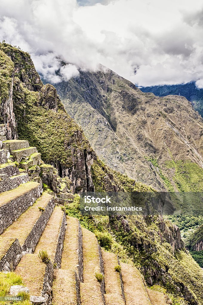 Terrassen von Machu Picchu in Peru - Lizenzfrei Anden Stock-Foto