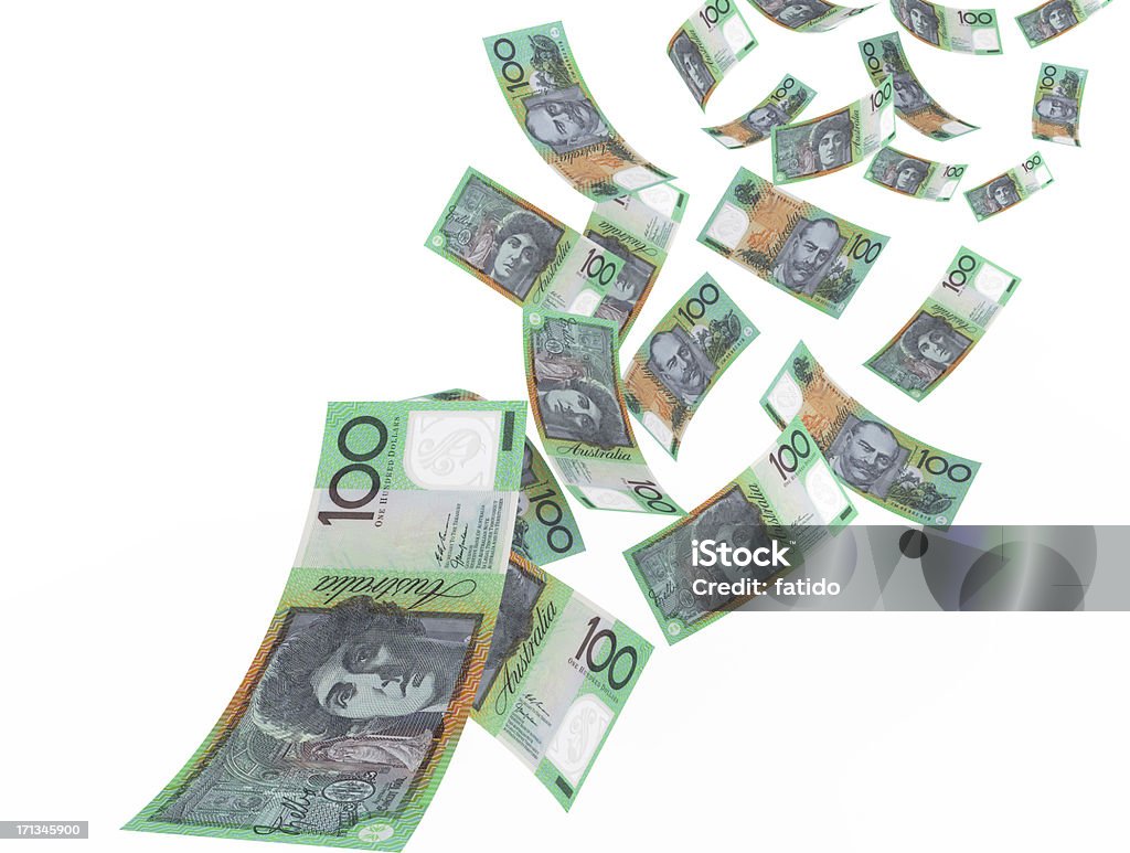 Летающий Австралийский доллары - Стоковые фото Летать роялти-фри