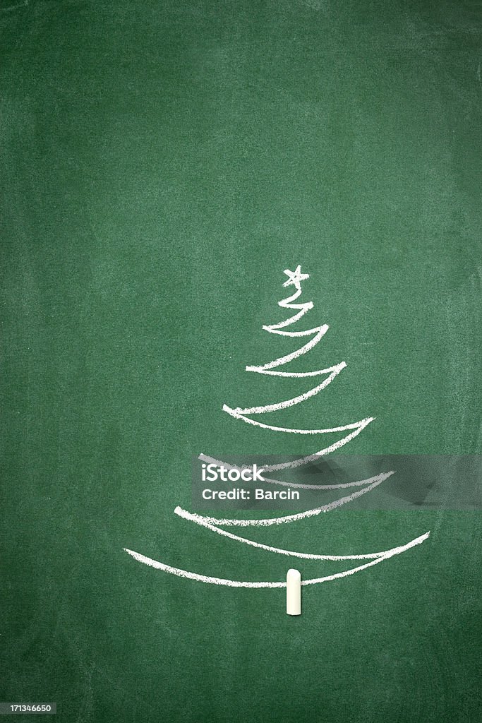 Weihnachtsbaum auf die Tafel - Lizenzfrei Ansicht aus erhöhter Perspektive Stock-Foto