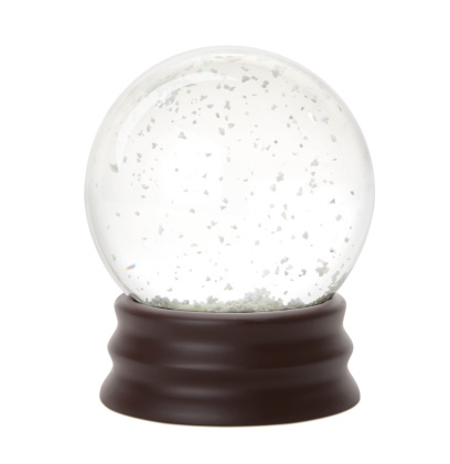 Snow Globe on white,