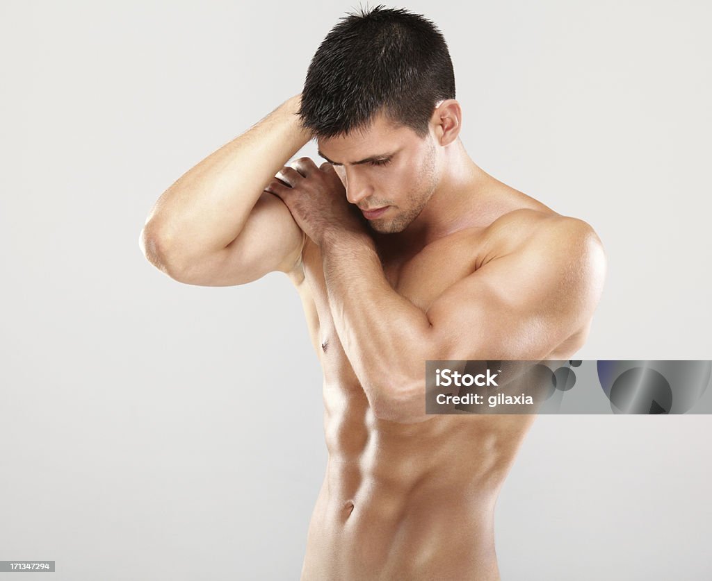 Tronco Nu Muscular homem - Foto de stock de Músculo Abdominal royalty-free