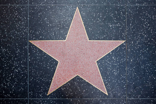 Star on the Walk of Fame "Hollywood, California, USA - July 22, 2012: Blank star in the sidewalk on the Walk of Fame on Hollywood Boulevard, to be imprinted with the name of a celebrity in the future." hollywood stock pictures, royalty-free photos & images
