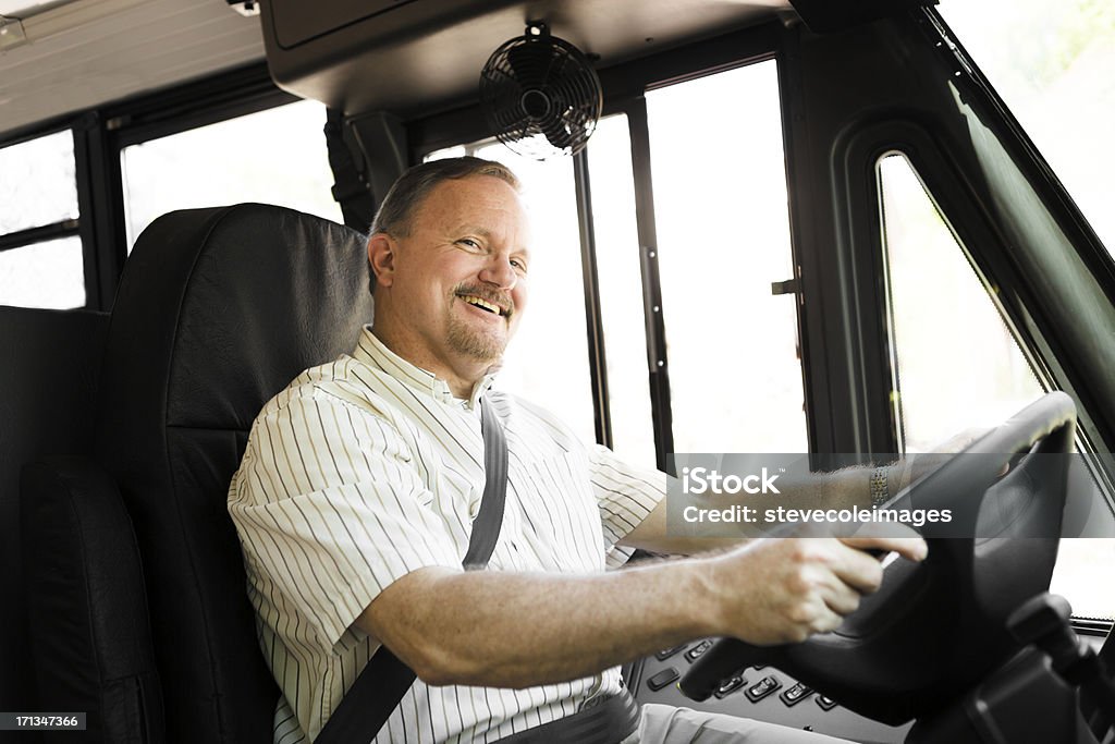 Conducteur de Bus - Photo de Conduire libre de droits