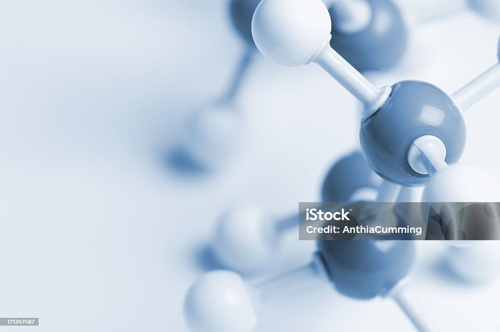 모델 DNA 분자와 함께 copyspace 연결된 - 로열티 프리 분자 스톡 사진