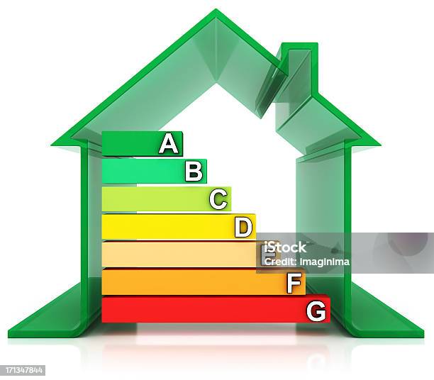 Foto de House E A Eficiência Energética Classificação Símbolos e mais fotos de stock de Eficiência energética