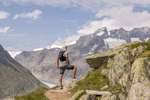 Glacier and mountain view