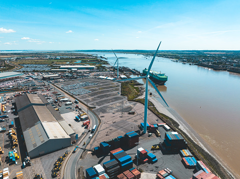 Tilbury docks at the mouth of River Thames