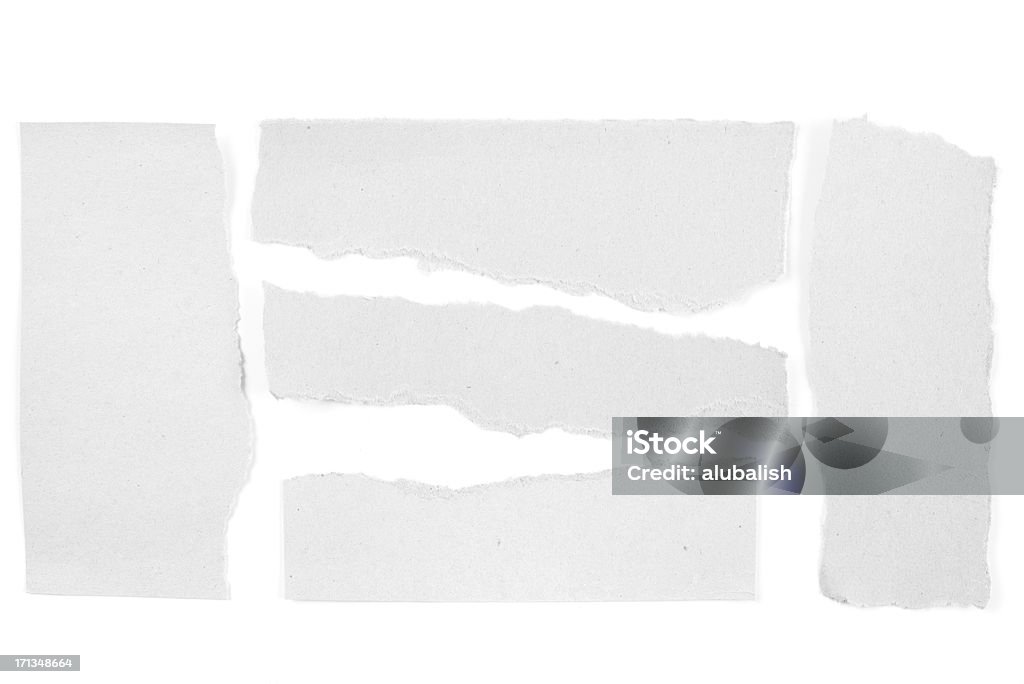 Pedaços de papel em branco - Foto de stock de Jornal royalty-free