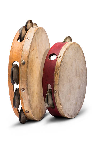 Tambourines stock photo