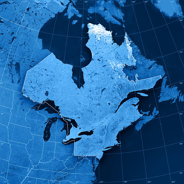istock Northern America North East Topographic Map 171349224