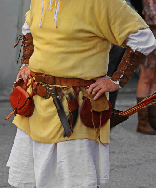 istock archer hunting with leather arrow holder and belt with medieval tools 1713494956