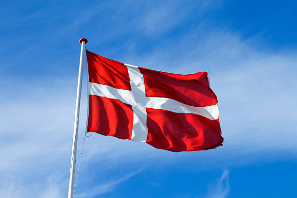 Danish flag stock photo