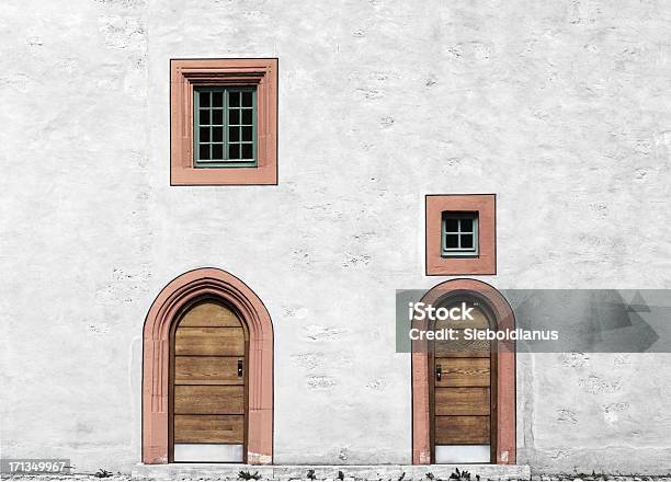 White Wall With Doors And Windows In Germany Stock Photo - Download Image Now