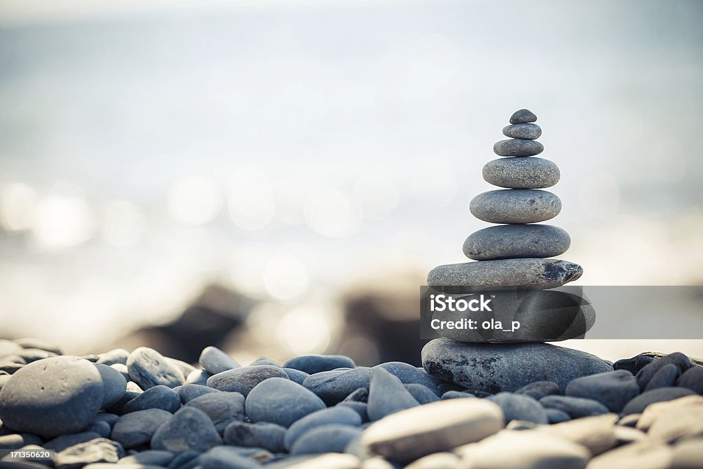 Stapel von Kiesel - Lizenzfrei Stein - Fels Stock-Foto