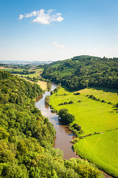 River Wye from Symonds Yat idyllic summer valley UK
