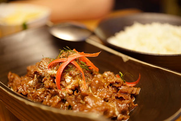 Thai beef curry with coconut milk