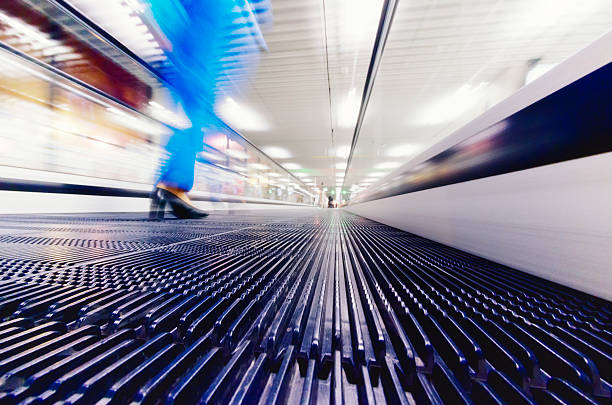 istock Moving stairway at airport 171351726