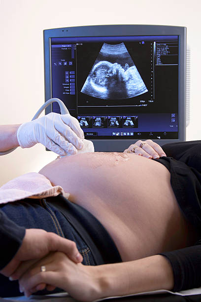 Ultrasound profile stock photo