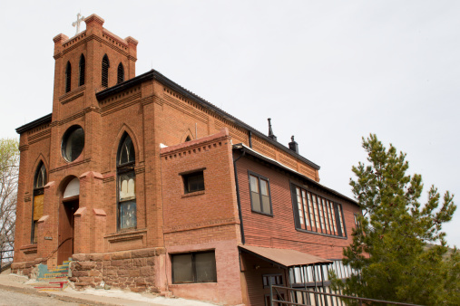 Holy Family Catholic Church in Jerome, Arizona. The church was built in 1894.