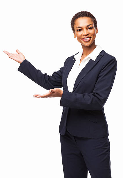 istock Smart African American Female Executive Presenting - Isolated 171352068