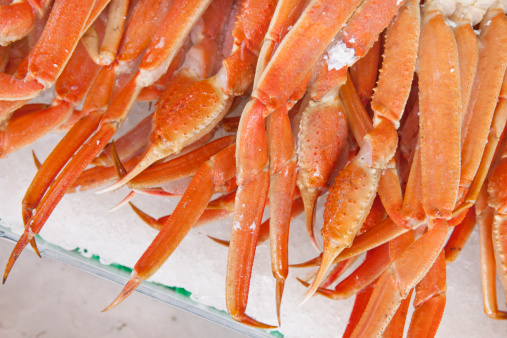 Alaskan King Crabs at Seafood Market