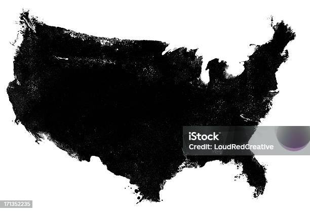 Fotocopiare Grunge Di Stati Uniti Damerica Mappa - Fotografie stock e altre immagini di Stati Uniti d'America - Stati Uniti d'America, Texture - Effetti fotografici, Carta geografica