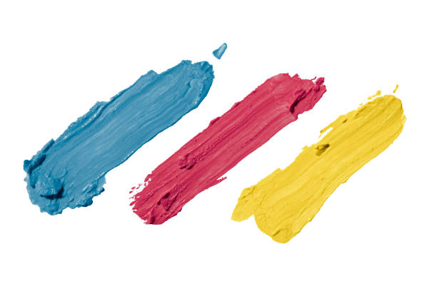 istock Blue, red and yellow paint brush strokes 1713523273